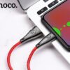 Cablu de date/incarcare cu Mufa Magnetica Micro USB cu Lumina LED HOCO Blaze rosu