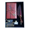 Set Cadou Premium pentru Pasionații de Scris și Eleganță, Pana Bordeaux, Jurnal si Suport pentru stilou, 9 piese