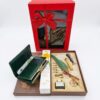 Pachet Cadou Set Scris, portofel piele si praline, cutie decorativa